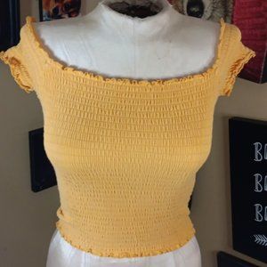 Hollister yellow crop top